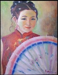 a collection of paintings reflecting Ping's ethnic Chinese origin